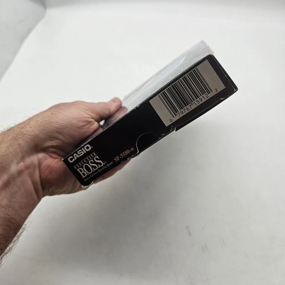 Vtg Casio Executive BOSS SF-5580W Illuminator Organizer 128KB Black See VIDEO